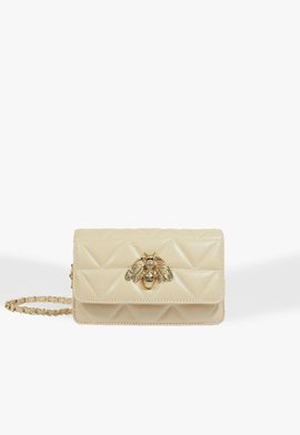 Bolsa Couro Abelha Bege