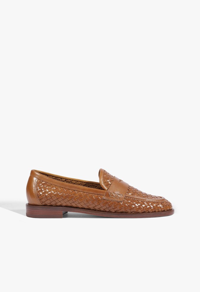 Mocassim Bico Redondo Couro Marrom Escuro