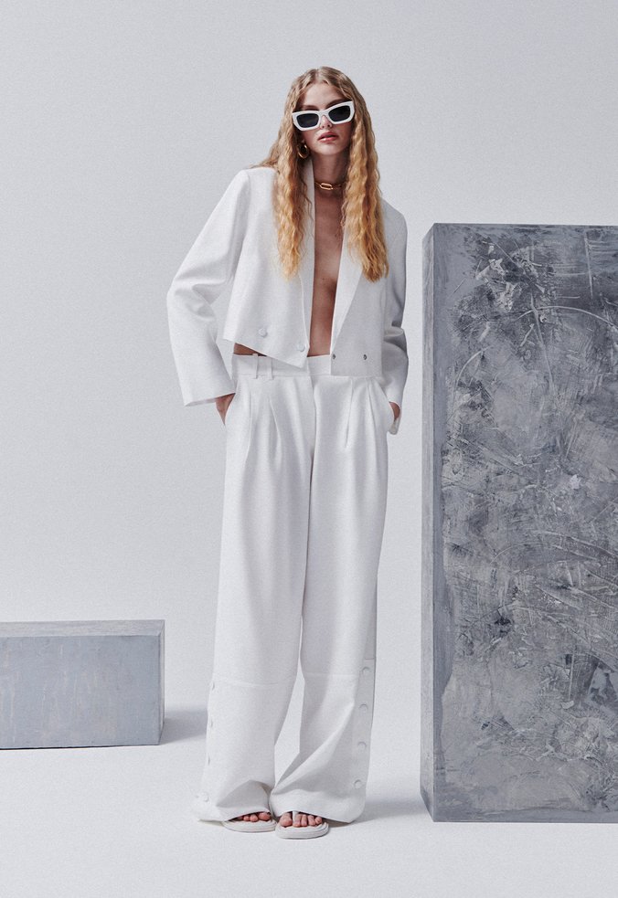 Blazer Cropped Madalena Branco