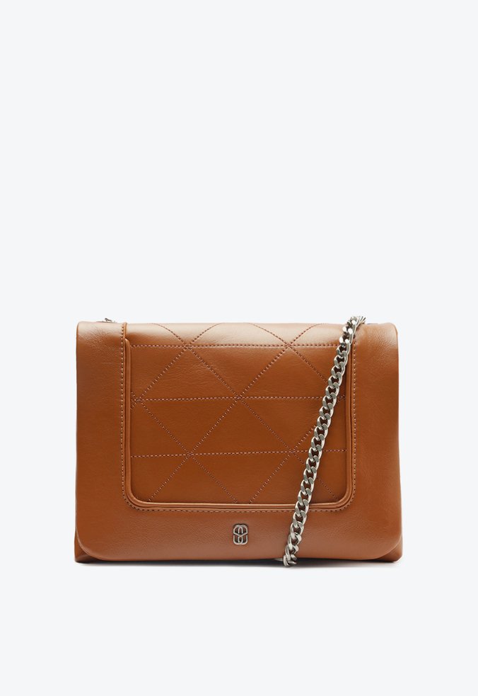 Bolsa Tiracolo Ellen Couro Marrom