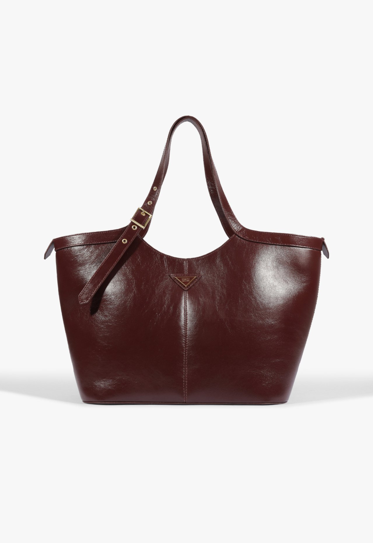 Vista 2 Bolsa Shopping Yani Grande Couro Vinho | Schutz Schutz BR Vermelho Schutz BR Vermelho