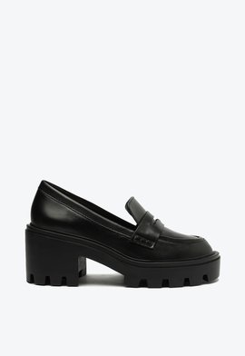 Mocassim Viola Tractor Couro Preto