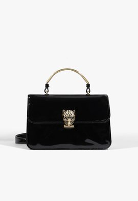 Bolsa Satchel Leones Média Couro Preta