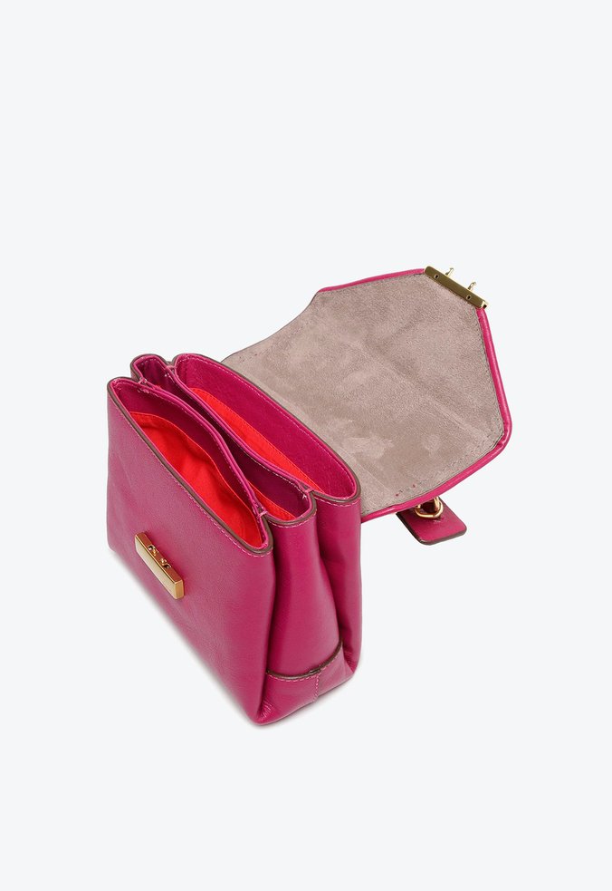 Bolsa Tiracolo Média Luara Couro Rosa Bolsa Tiracolo Média Luara Couro Rosa