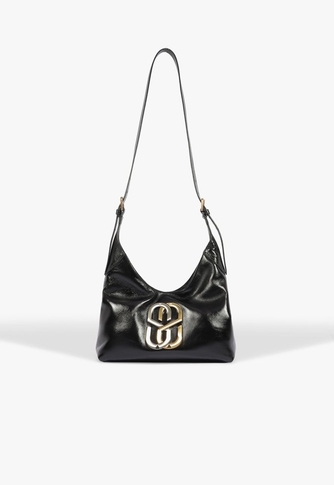 Bolsa Hobo Vegas Média Couro Preta