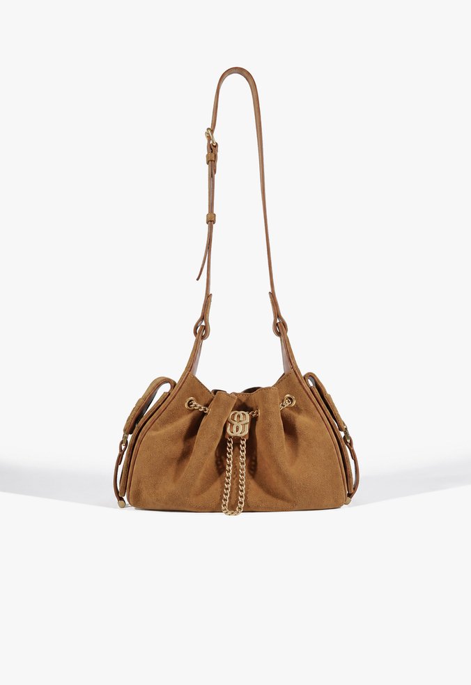 Bolsa Shoulder Media Lilibet Couro Marrom