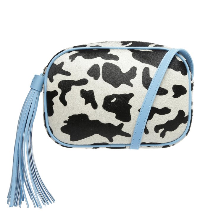 Bolsa Tiracolo Pequena Kate Vaca Azul
