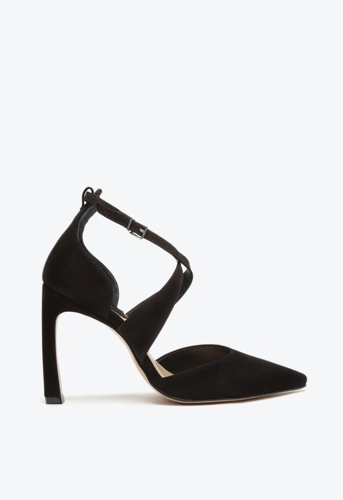 Sapato Scarpin Nobuck Skyla Preto