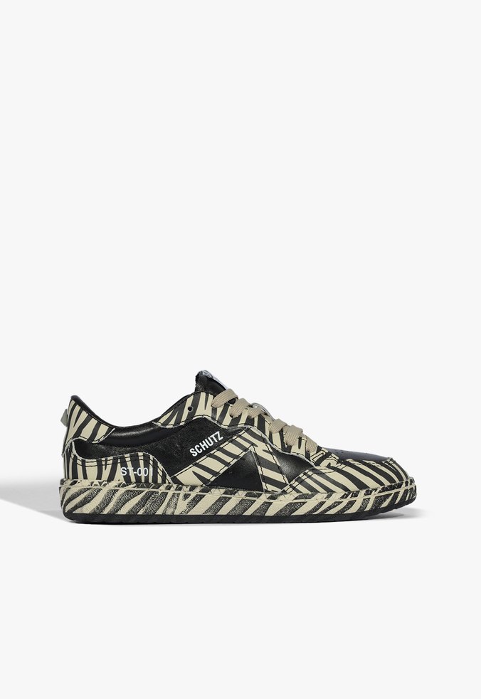 tênis ST Bold Couro camurça Zebra