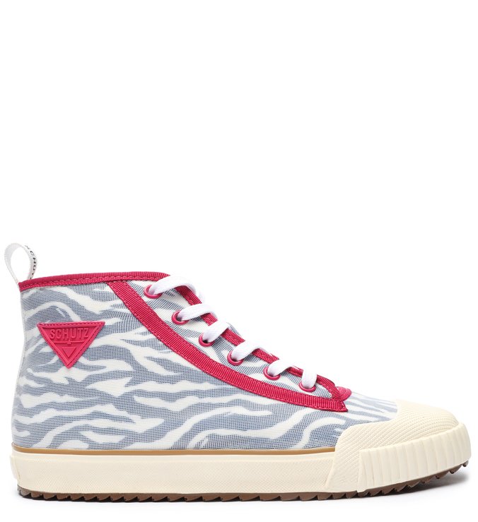 Tênis Smash Cano Alto Zebra Neon Rosa