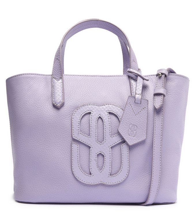 Bolsa Tote Grande Serena Couro Roxa