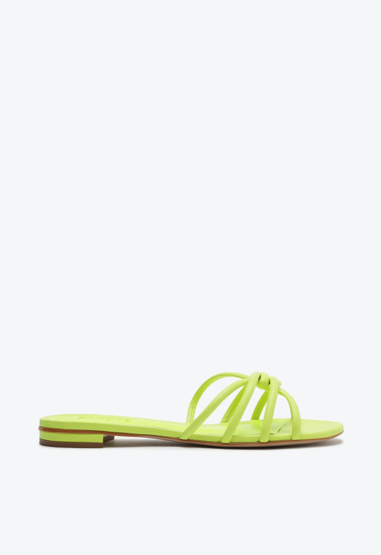 Sandália Rasteira Rachel Couro Verde | Schutz