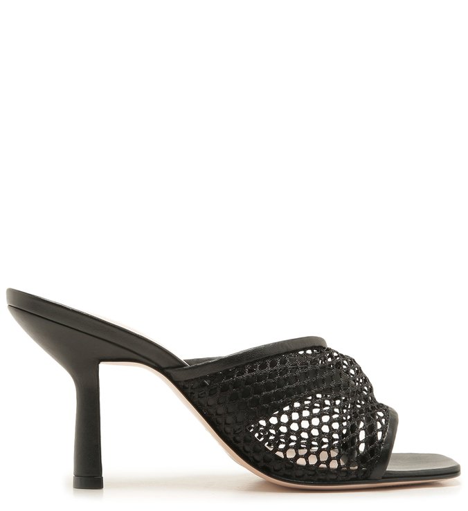 Sandália Mule Trama Couro Black Sandália Mule Trama Couro Black