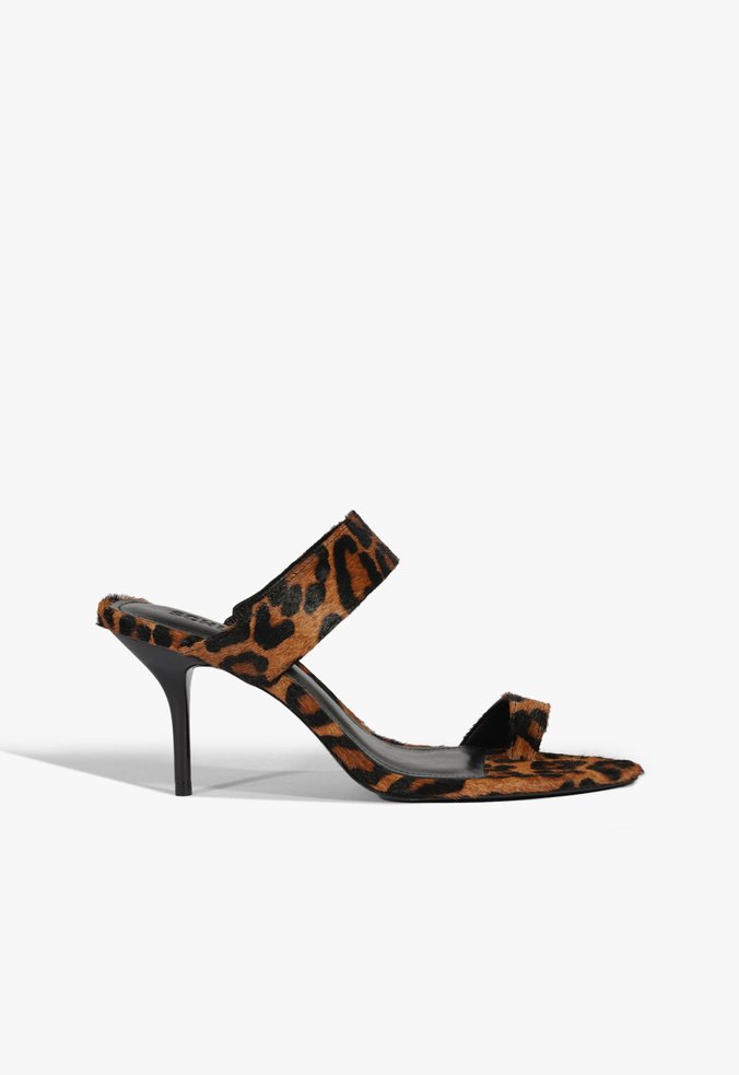 Mule Melina Couro Animal Print