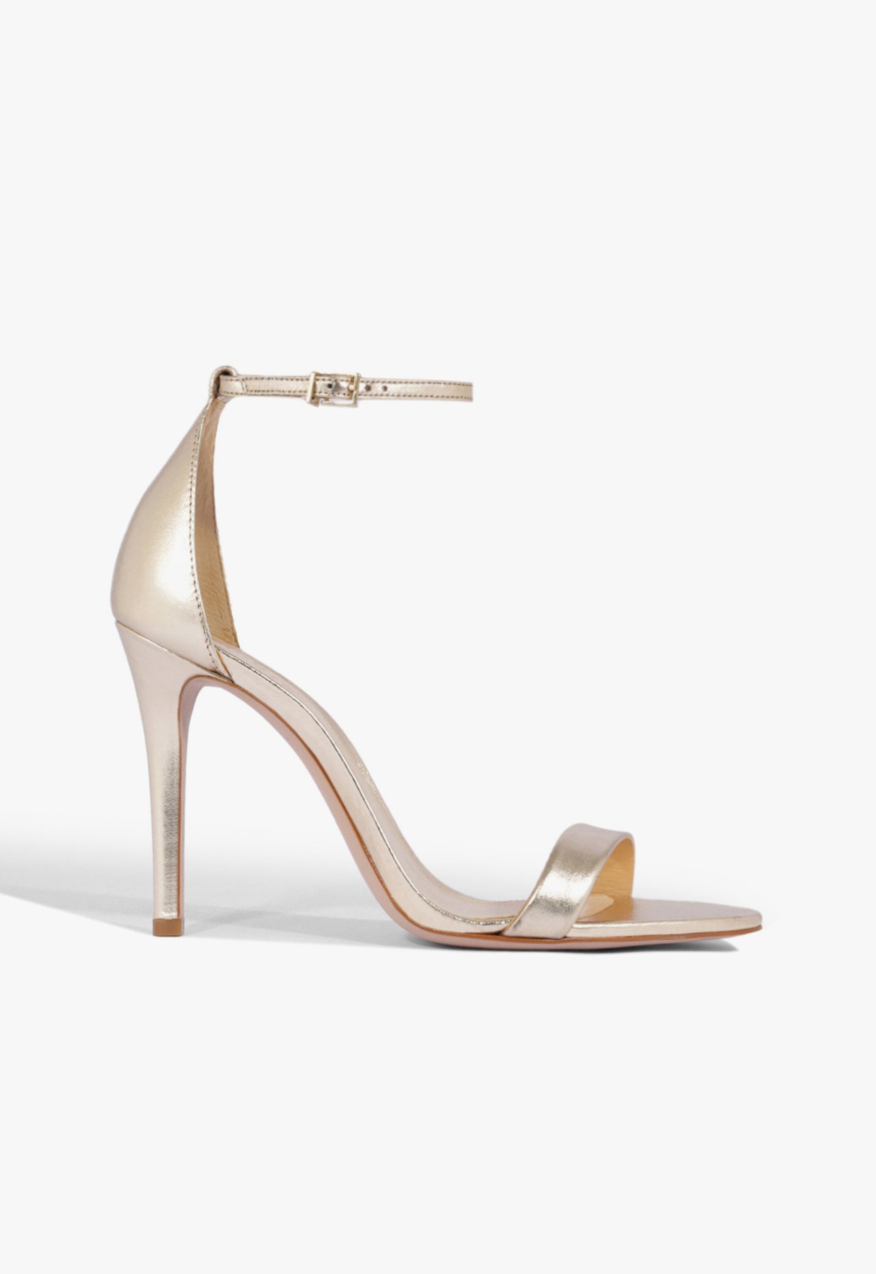 Sandália Gisele Salto Alto Couro Dourada | Schutz