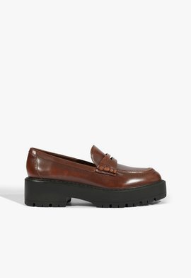 Mocassim Couro Solado Robusto Marrom