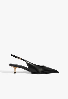 Scarpin Slingback Daria Couro Preto