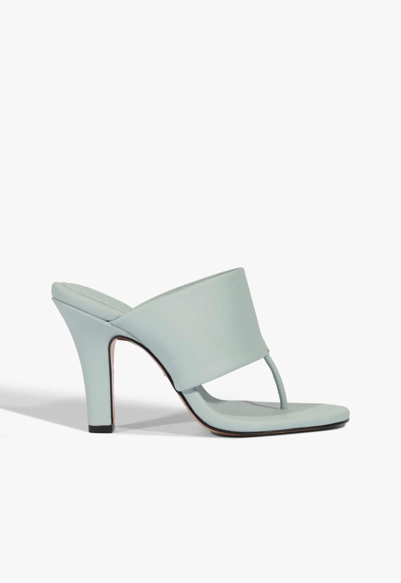 Vista 2 Sandália Mule Martha Couro Clara | Schutz Schutz BR Azul Schutz BR Azul