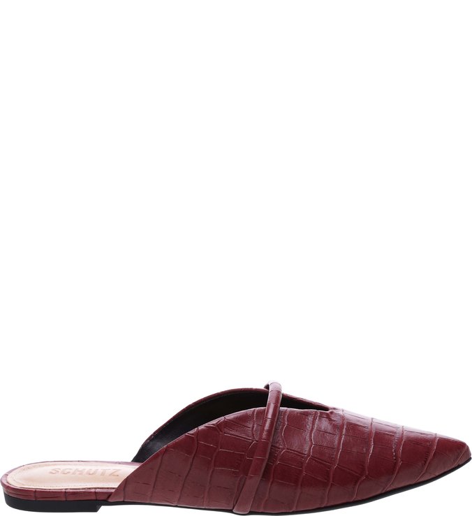 Flat Mule Croco Red Flat Mule Croco Red