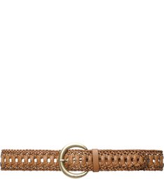 Cinto Braid Wood Couro Marrom