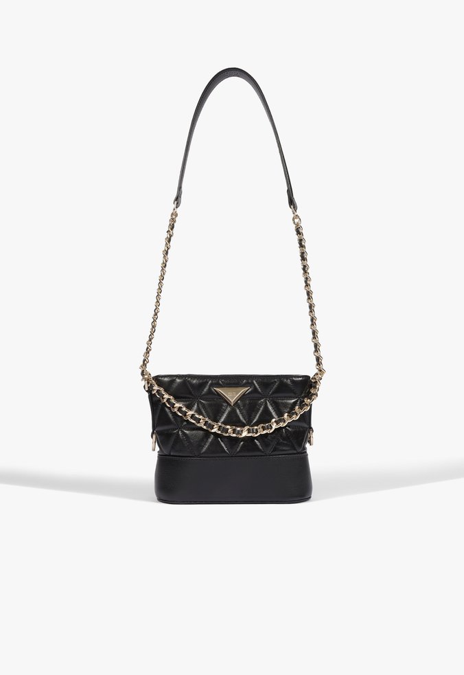 Bolsa Tiracolo Mini Hobo 944 Couro Preta