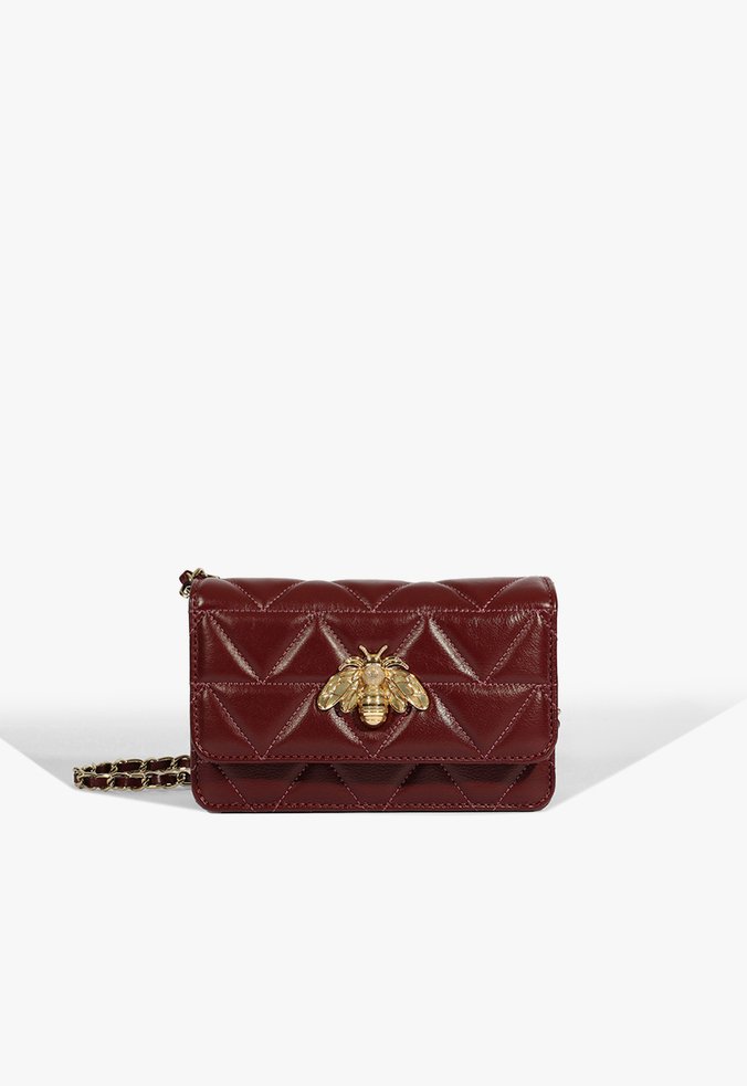 Bolsa Tiracolo Pequena Believe Couro Vinho