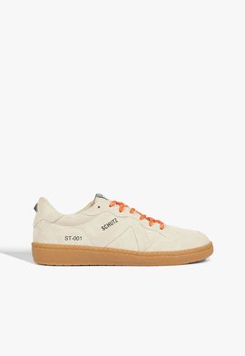 Tênis ST 001 Couro Branco e Laranja