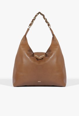 Bolsa Hobo Secrets Grande Couro Marrom Claro