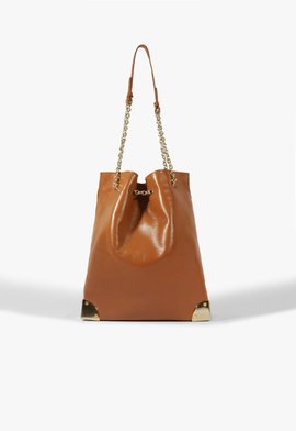Bolsa Bucket Frame Couro Marrom