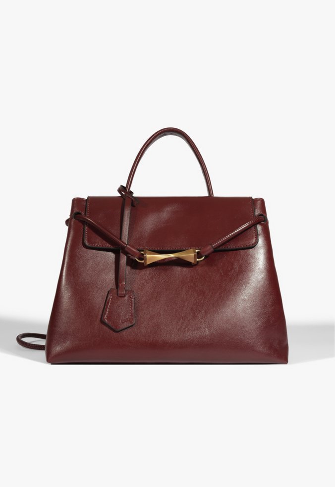 Bolsa Satchel Twisted Grande Couro Vinho