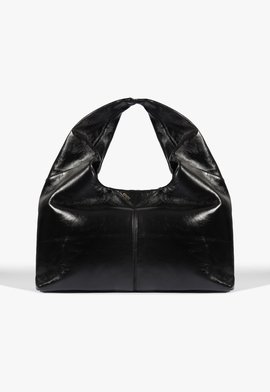 Bolsa de Ombro Média Couro Preta