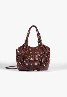 Bolsa Hobo Berry Pequena Couro Vinho