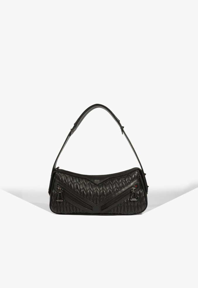 Vista 3 Bolsa Tiracolo Suki Pequena Couro Preta | Schutz Schutz BR Preto Schutz BR Preto