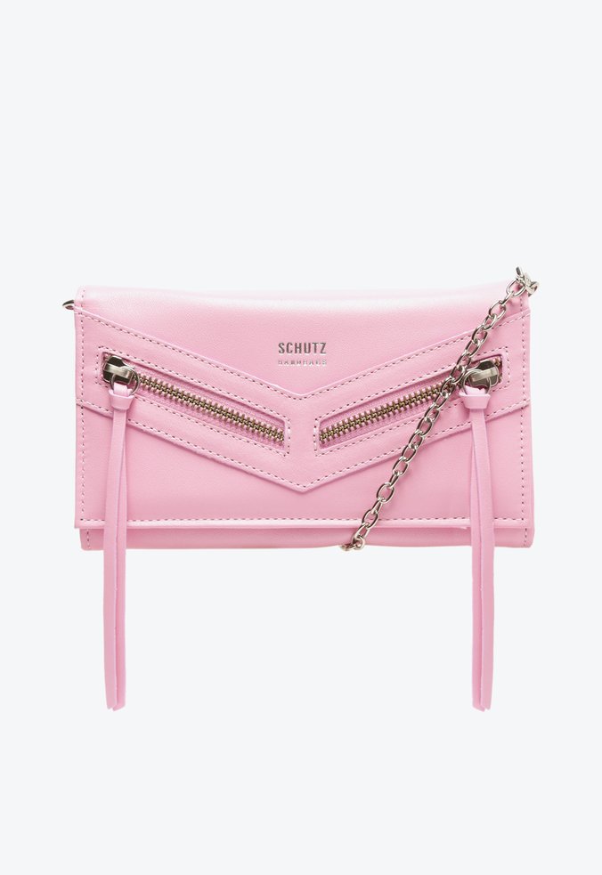 Bolsa Carteira Suri Couro Rosa Claro