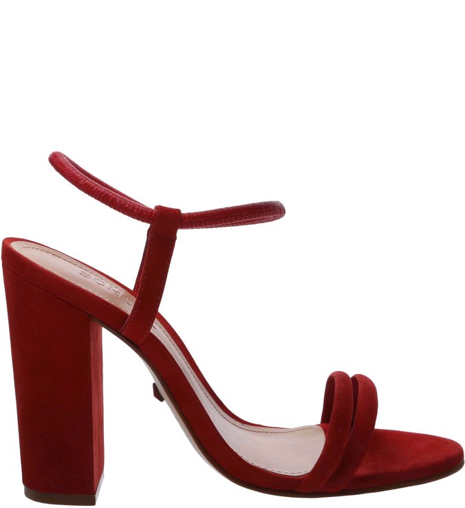 Sandália Salto Bloco Strings Red