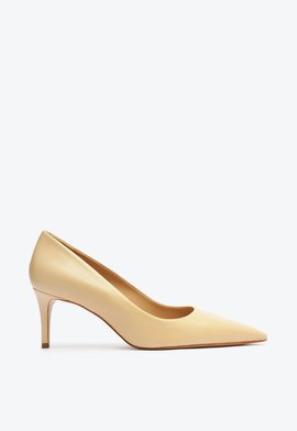 Scarpin Couro Bege