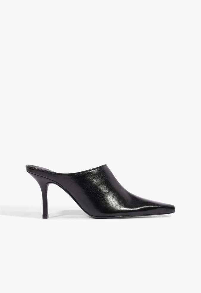 Mule Salto Alto Abby Preto
