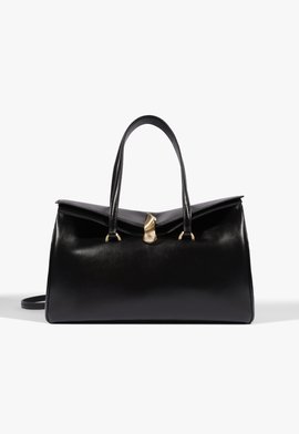Bolsa Tote Mary Grande Couro Preta