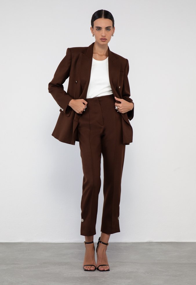 Calça Lettie Alfaiataria Marrom
