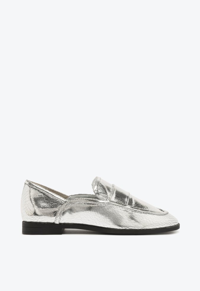 Mocassim Maurice Metalizado Prata