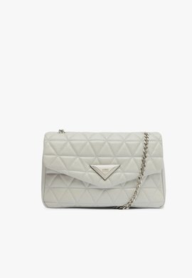 Bolsa Grande Tiracolo 944 Matelassê Couro Cinza