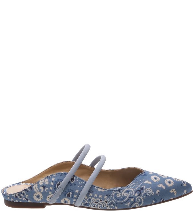 Sapato Mule Estampado Azul