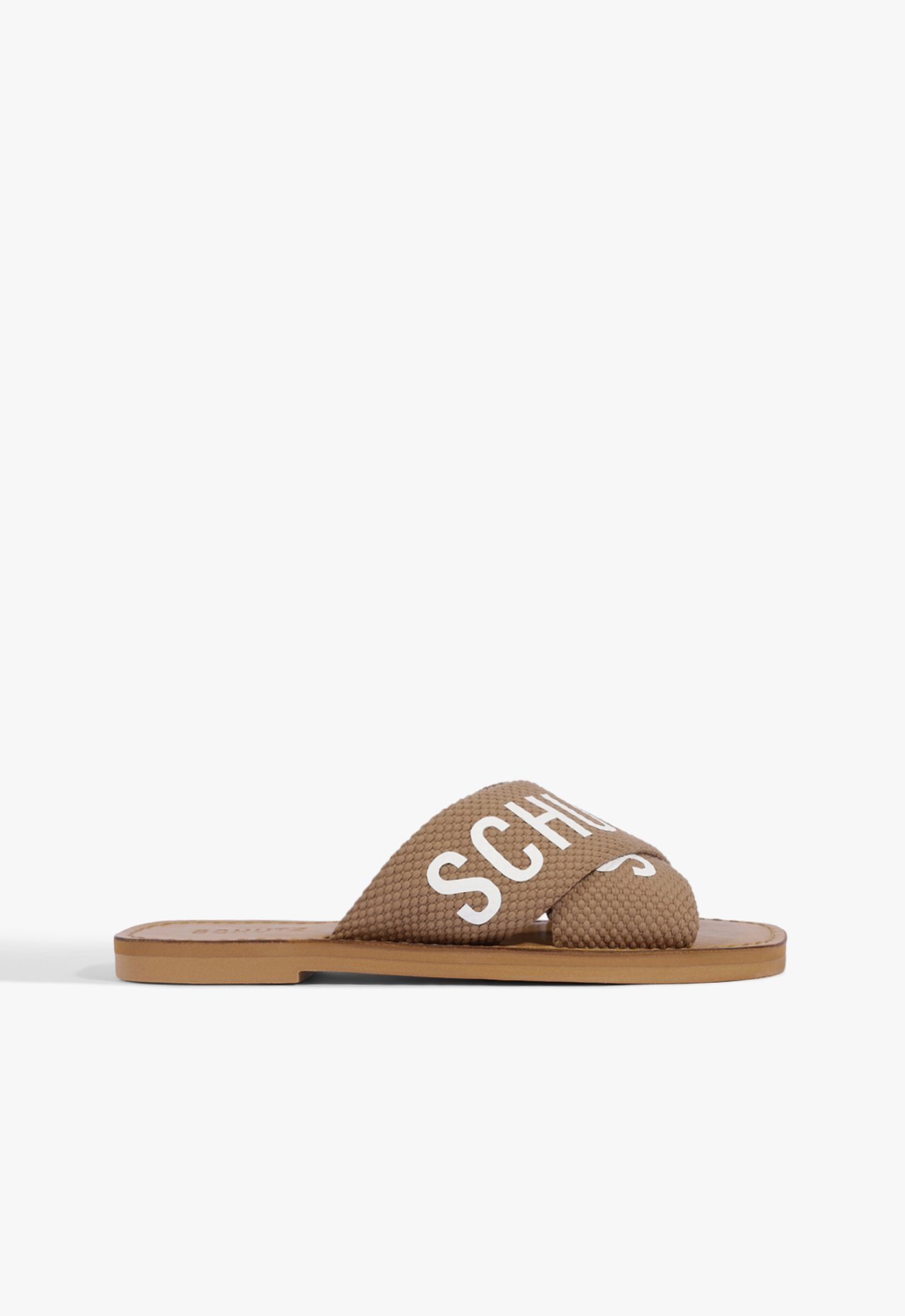 Sandália Rasteira X Schutz Logo Marrom | Schutz
