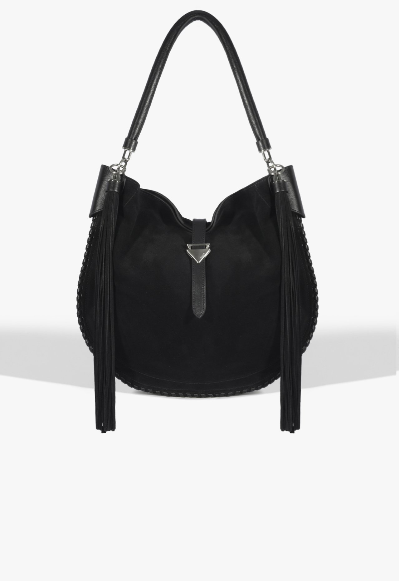 Bolsa Hobo Grande Jo Camurça Preta | Schutz