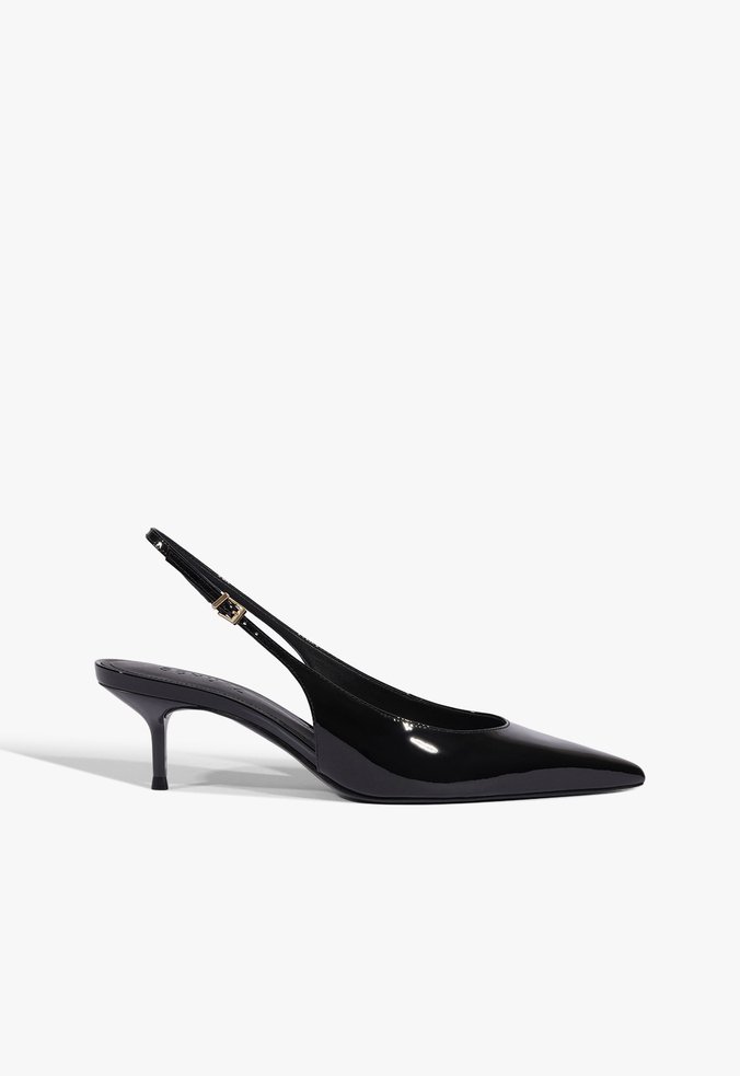 Scarpin Slingback Verniz Preto
