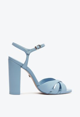 Sandália Keefa Salto Bloco Azul
