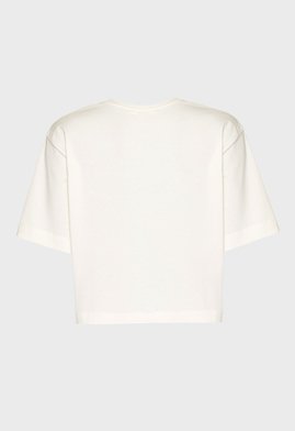 Camiseta Cropped Algodão Milene Sunset Branca