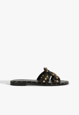 Rasteira Flat Preta