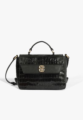 Bolsa Média Croco Preta