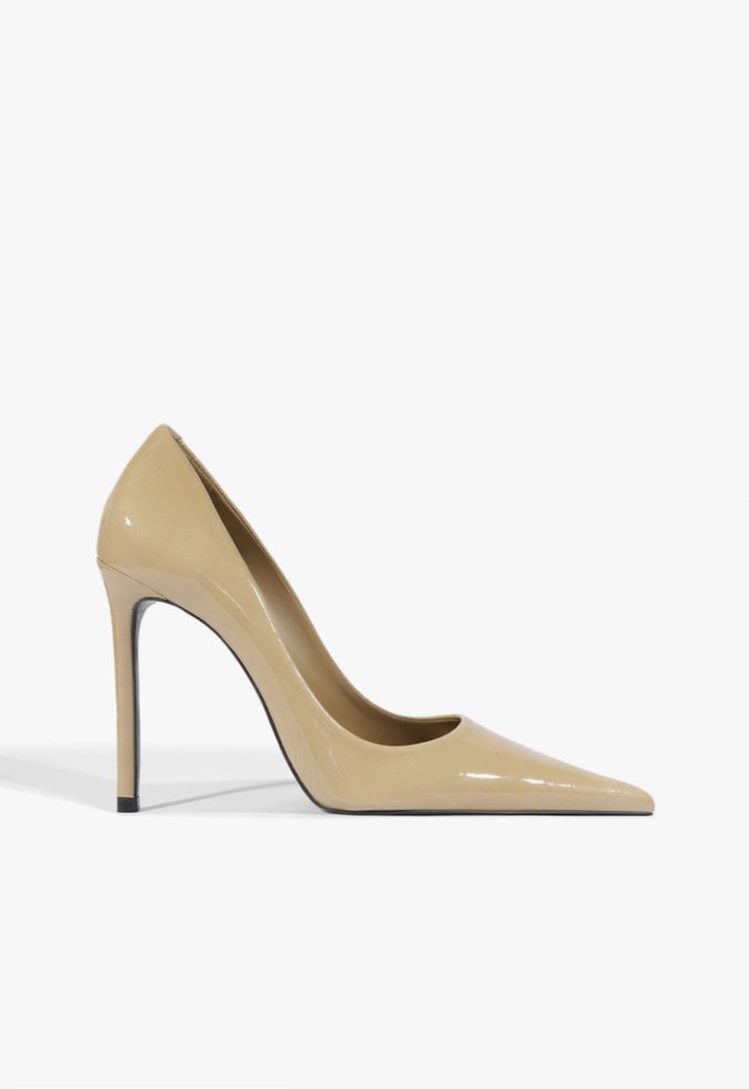 Scarpin Clara Bico Fino Couro Verde